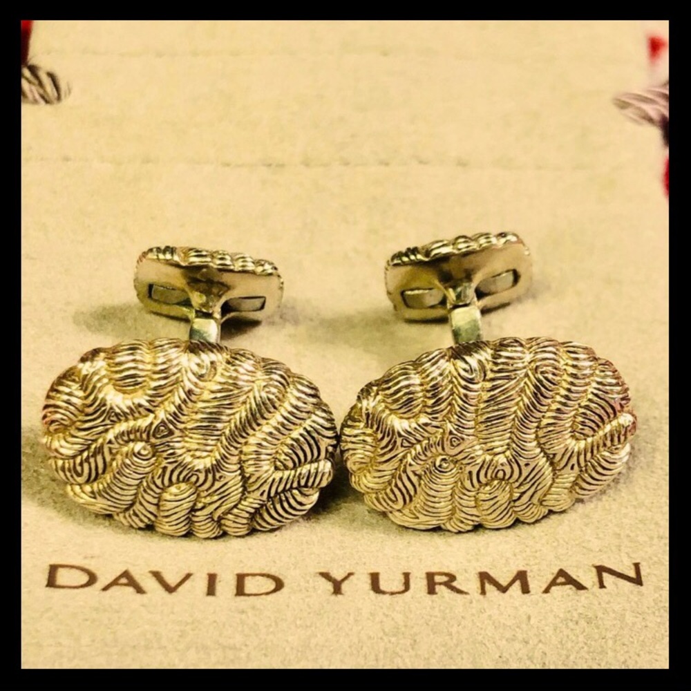 David Yurman Sea Coral Sterling/18K Cufflinks